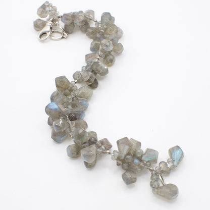 Vintage Simulated Salt and Pepper Gemstone Bracelet