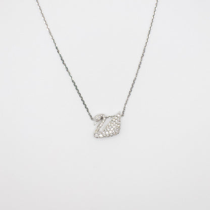 Vintage Swarovski Crystal Swan Necklace