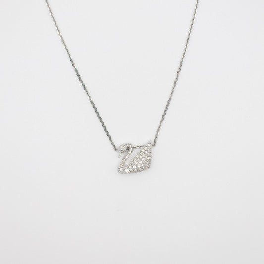 Vintage Swarovski Crystal Swan Necklace