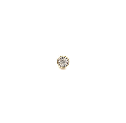 Vintage 10K Solid Gold and Genuine Diamond Single Stud Earring