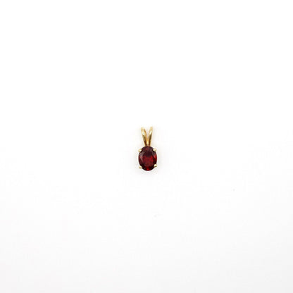 Vintage Dainty 14K Yellow Gold Genuine Red Garnet Charm