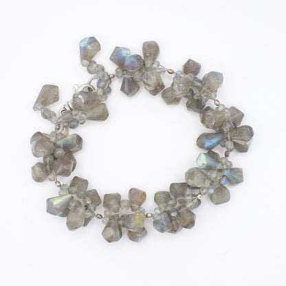 Vintage Simulated Salt and Pepper Gemstone Bracelet