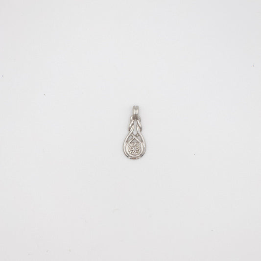 Vintage Genuine Diamond and Sterling Silver Pendant