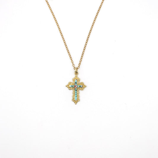 Vintage 14K Gold Filled Cross Pendant Necklace