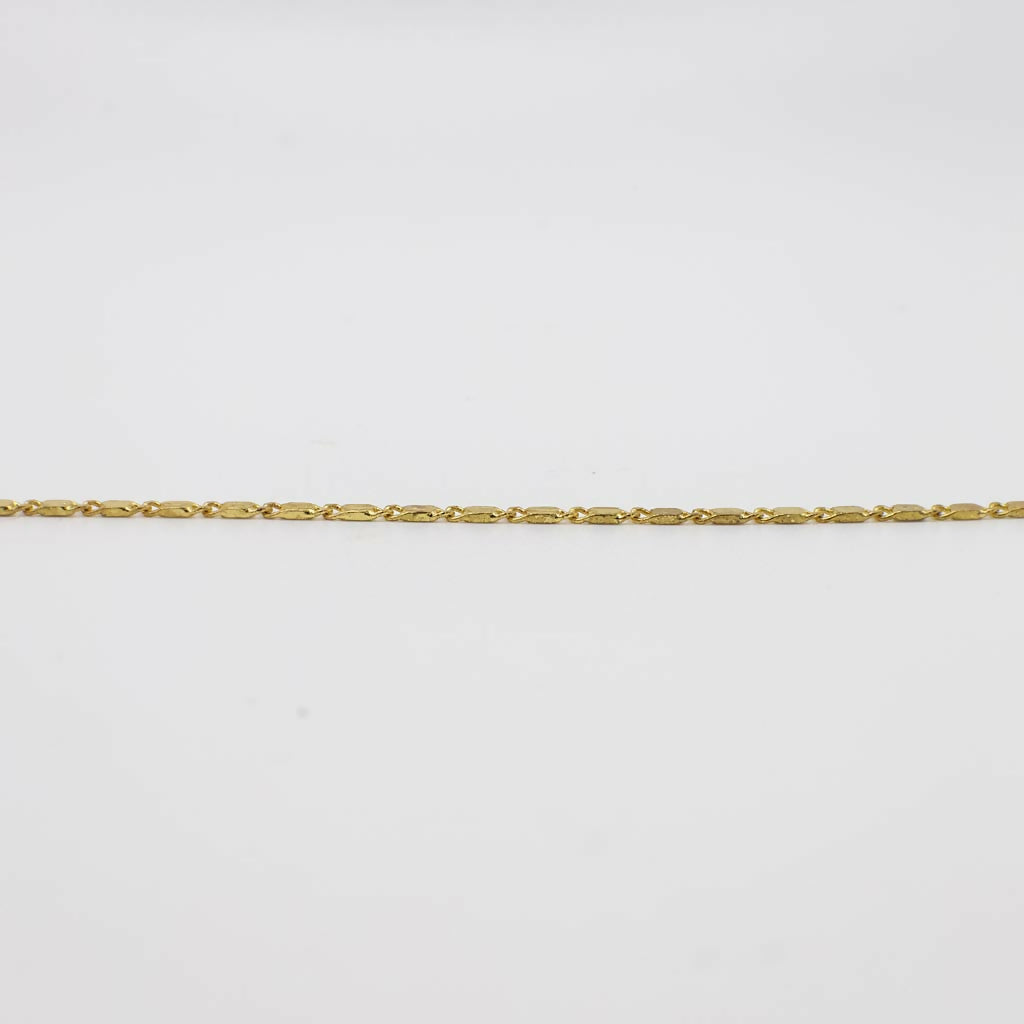 Vintage 18K Gold Plated 2mm Chain Necklace