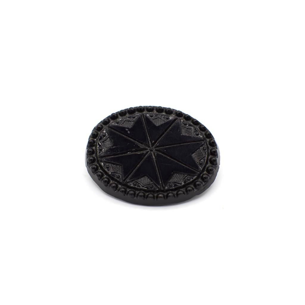 Antique Victorian Simulated Jet Brooch