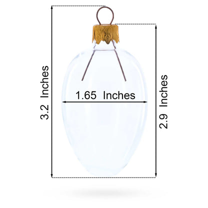 Lilies of the Valley Royal Mini Red Glass Egg Ornament 2.9 Inches