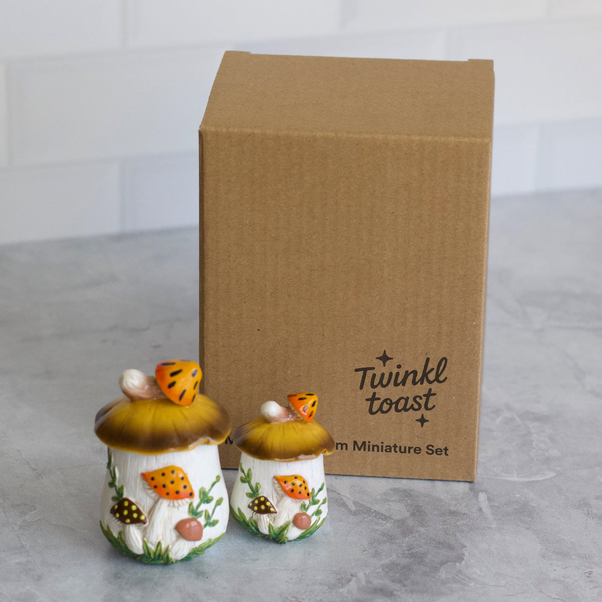 Merry Mushroom-Inspired 70s Hand-Painted Set