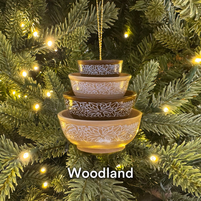 Mini Pyrex-Inspired Bowl Ornament | Retro Christmas Tree Decor