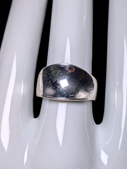 Vintage Inverse Dome Concave Sterling Silver Band Ring