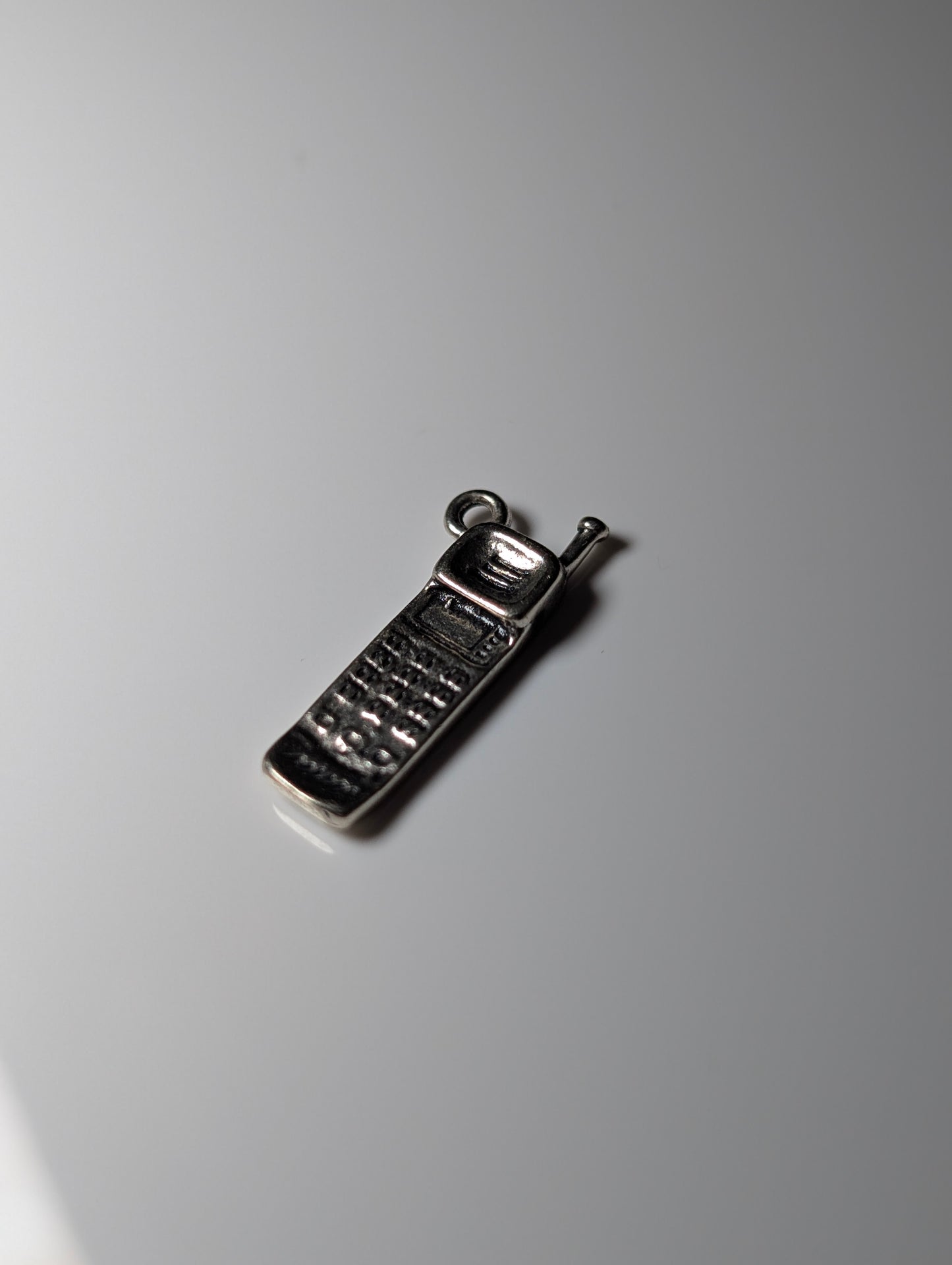 Vintage Handheld Nokia Style Retro Phone Sterling Silver Charm