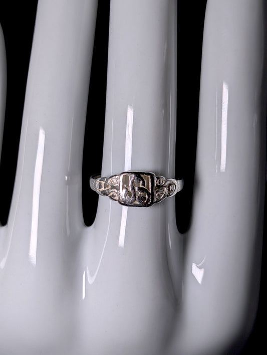 Vintage Celtic Knot Sterling Silver Stackable Band Ring