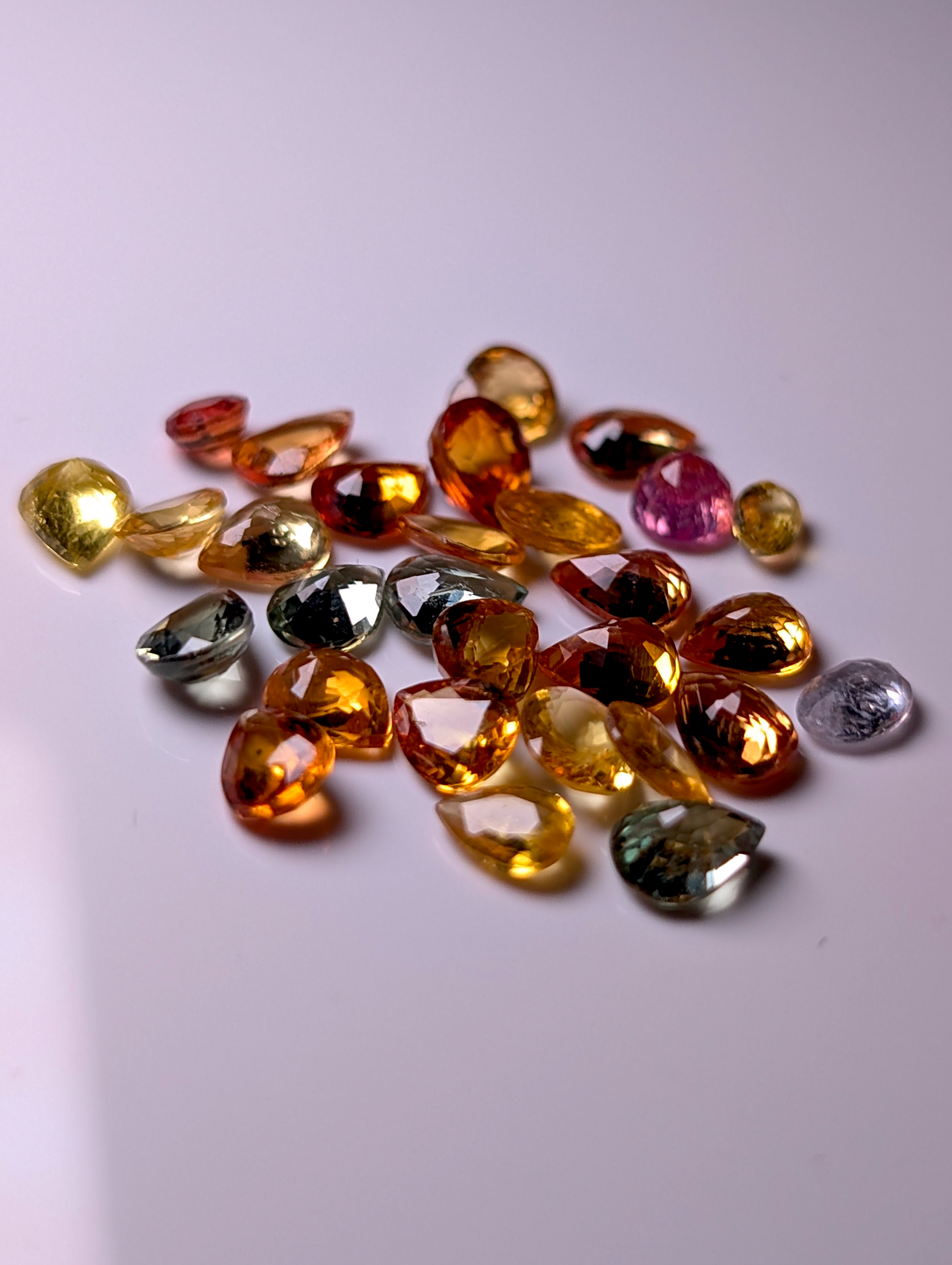 Genuine Orange Sapphire Pear Cut .2 - .6 Carat 5mm x 4mm +/- Loose Gemstone