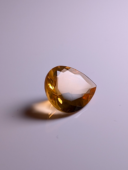 Genuine Fire Opal Pear Cut 2.83 Carat 12.5mm x 10.5mm Loose Gemstone