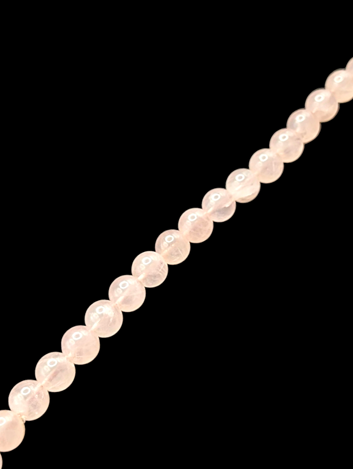 Vintage Pink Rose Quartz Beaded Bracelet