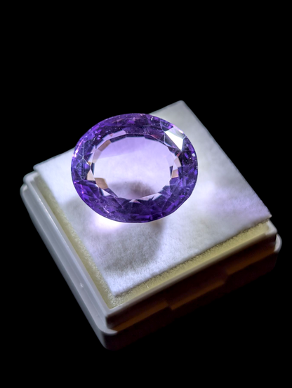 17 Carat Oval Cut Earth Mined Brazilian Genuine Amethyst Loose Gemstone