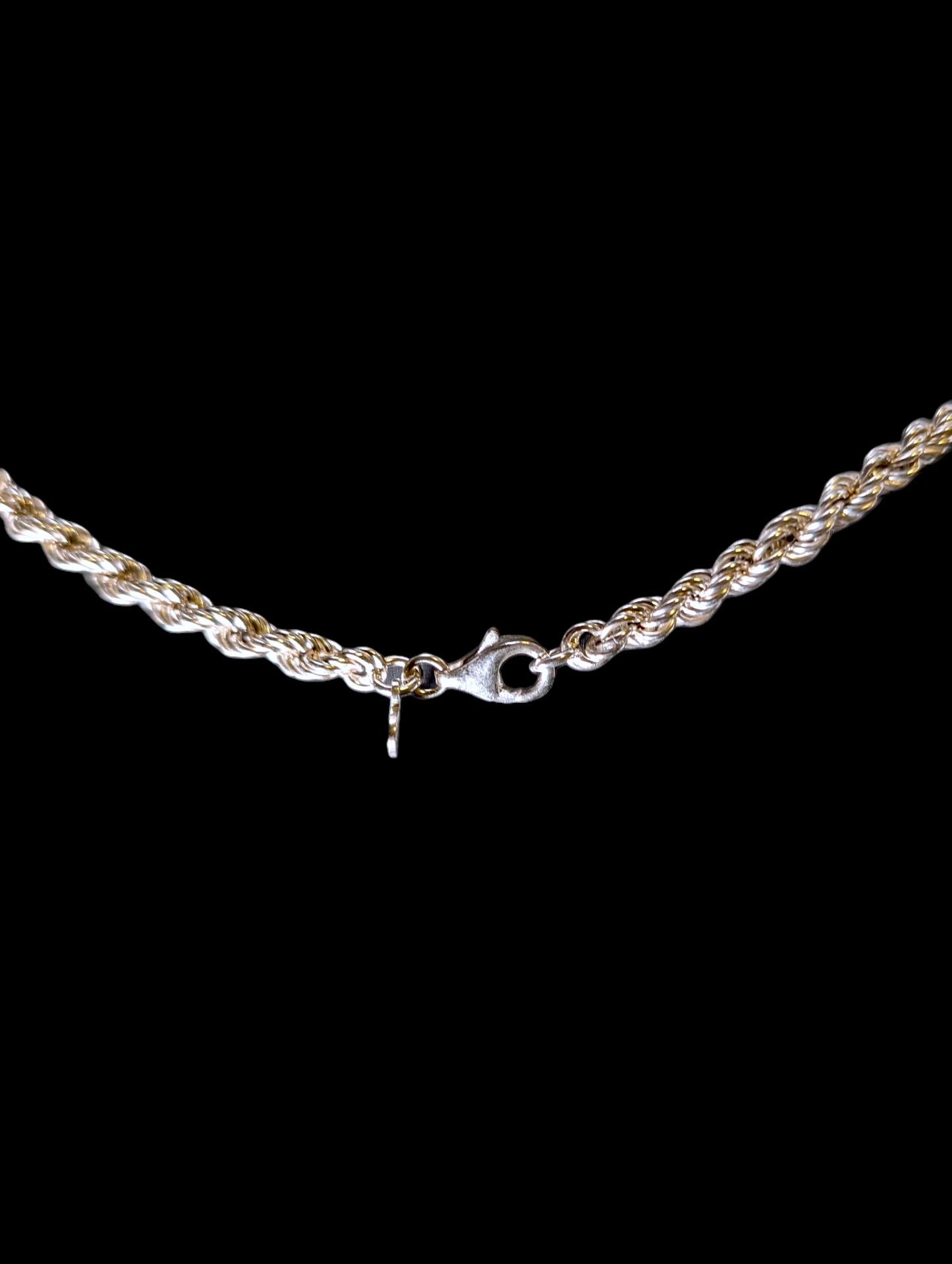 Vintage La Dea Bendata Designer Sterling Silver Rope Twist Necklace and Bracelet Set