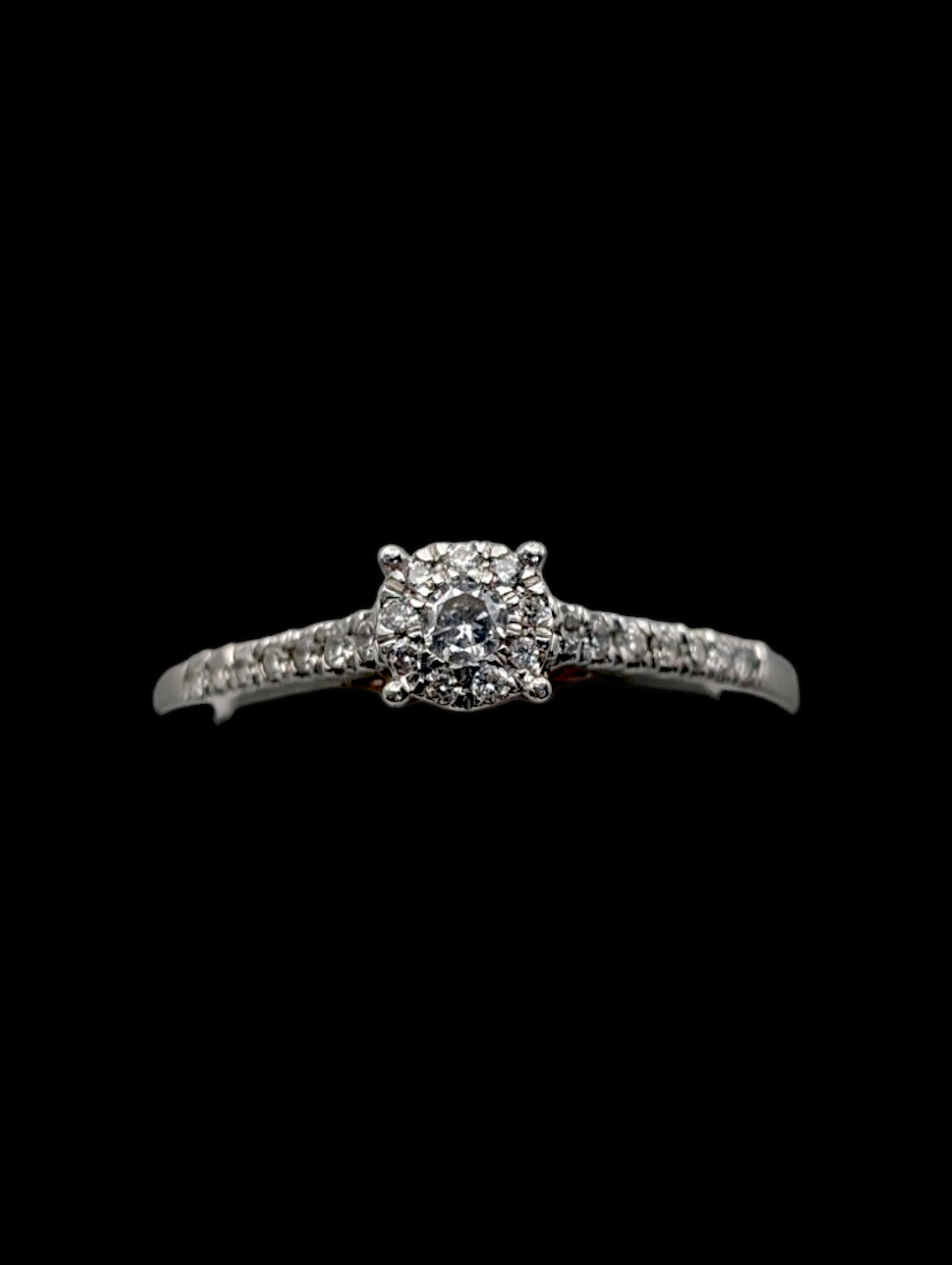 RARE Discontinued Disney Enchanted Diamond 10k Gold Ring with Rose Gold Ribbon