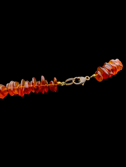 Vintage Genuine Amber and Turquoise with Gold Bead Southwest Style Gemstone Necklace