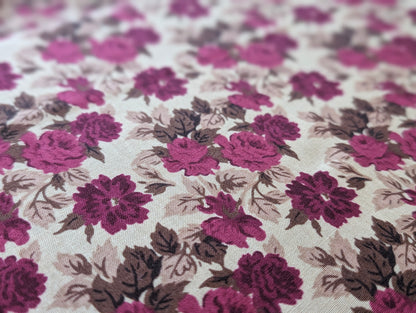 Vintage Fabric - "Willow Glen" Cotton Roses by MM Lab Inc.