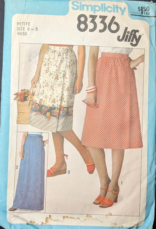 1970s Original Vintage Sewing Pattern: Simplicity 8336 Size 6 - 8