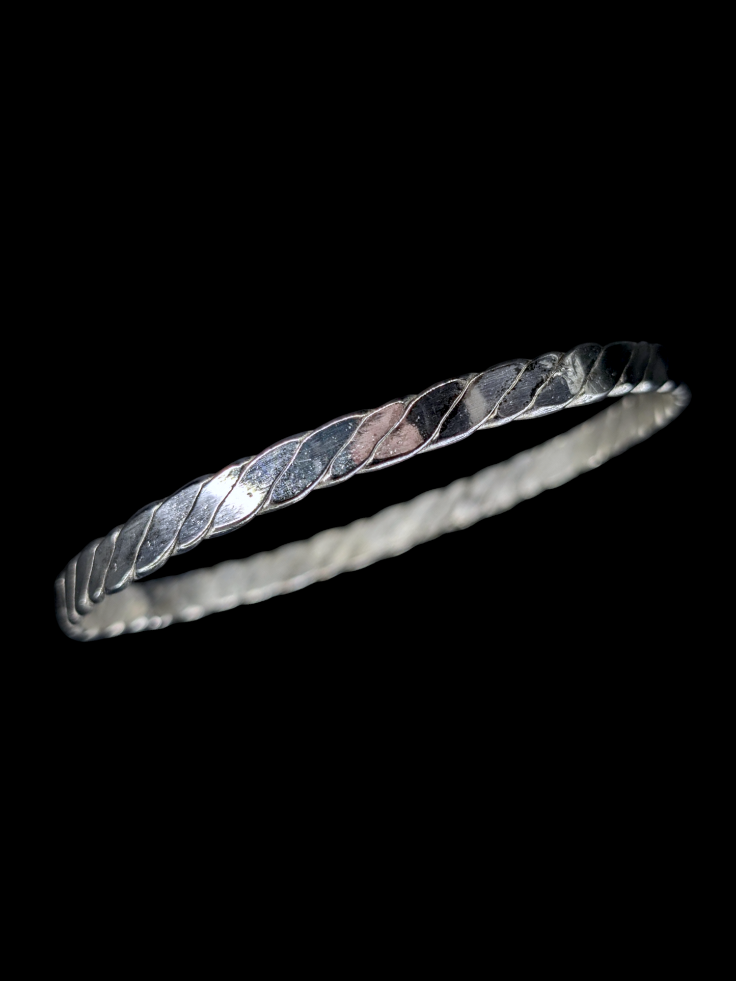 Vintage Stackable Solid Sterling Silver Taxco Mexico Bangle Bracelets