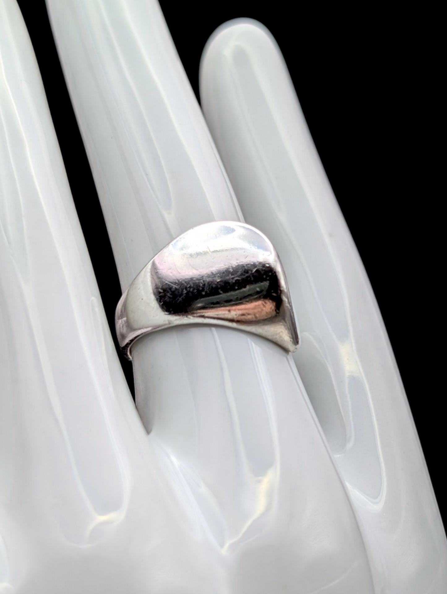 Vintage Mid Century Modern Kabana Sterling Silver Wave Designer Ring