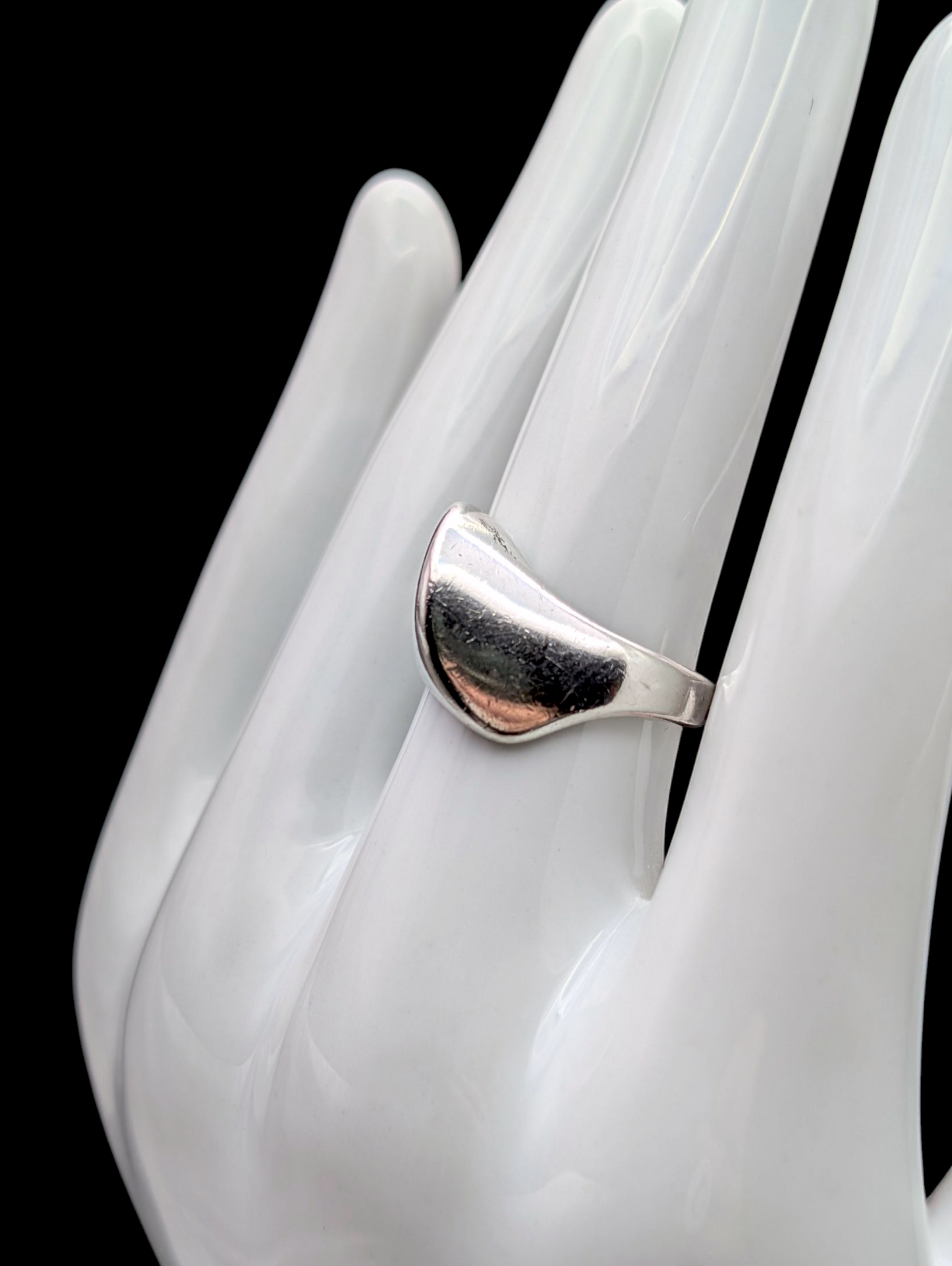 Vintage Mid Century Modern Kabana Sterling Silver Wave Designer Ring