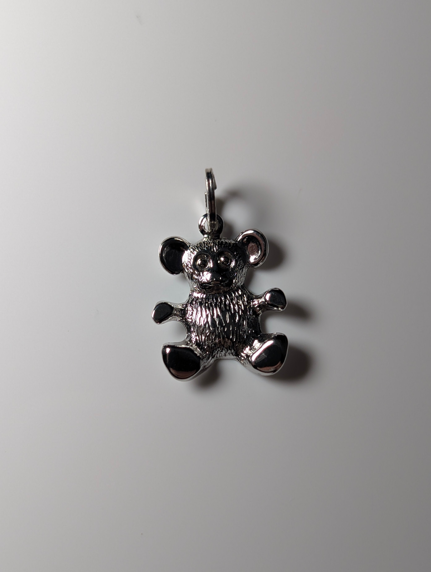 Vintage Detailed Teddy Bear Sterling Silver Charm