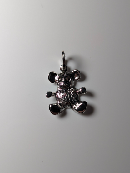Vintage Detailed Teddy Bear Sterling Silver Charm