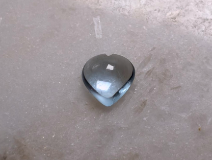 27.5 Carat Lot of Oval, Heart, and Round Cabochon Cut Genuine Swiss Blue Topaz Loose Gemstones
