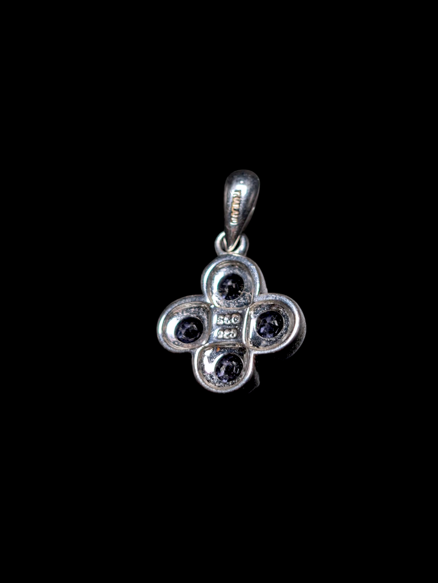Vintage Earth Mined Genuine Tanzanite Sterling Silver Pendant