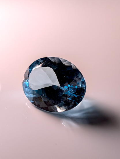 Large Genuine Blue Topaz Oval Cut 32.35 Carat 23mm x 17.35mm Loose Gemstone