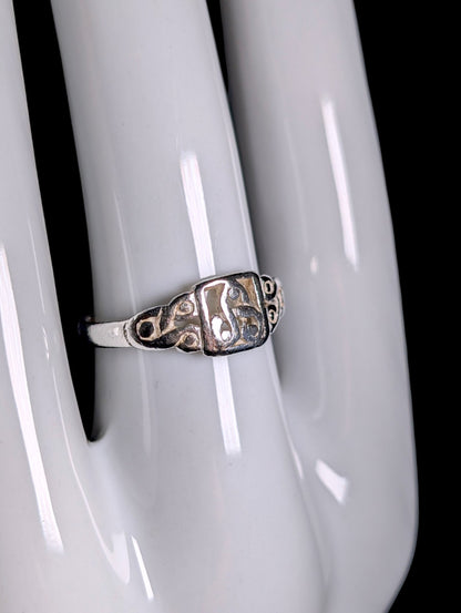 Vintage Celtic Knot Sterling Silver Stackable Band Ring