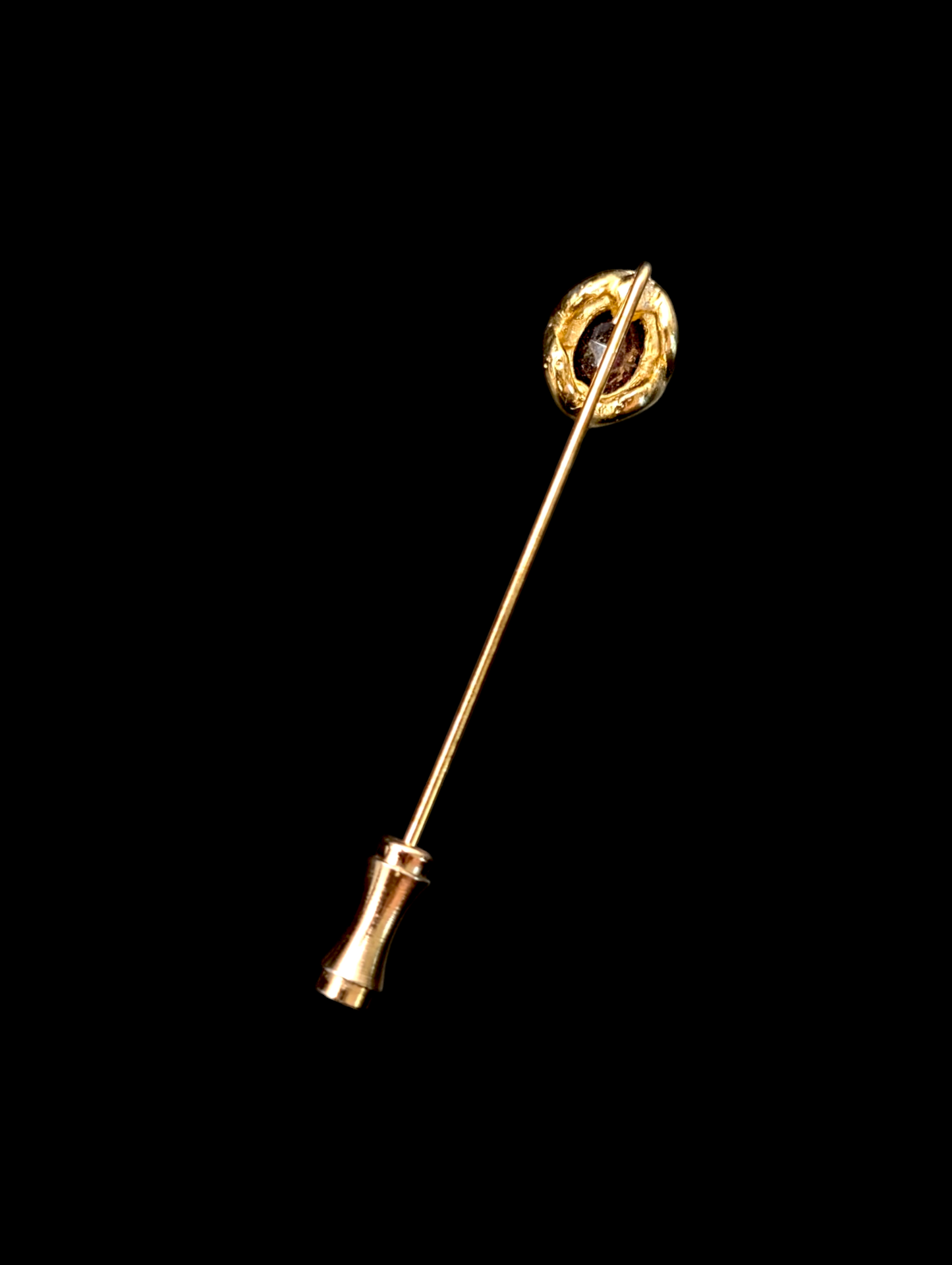 Vintage Garnet Gemstone Gold Filigree Hat Stick Pin