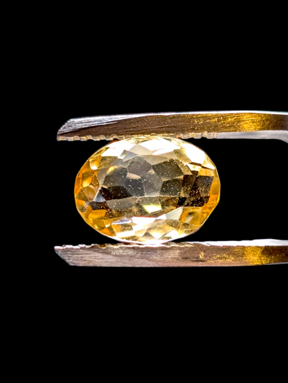 Genuine Yellow Citrine Oval Cut 4.15 Carat 11mm x 8.3mm Loose Gemstone