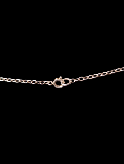 Vintage Large Earth Mined Genuine Chrome Diopside and White Zircon Sterling Cross Religious Pendant and Sterling Silver Chain Necklace