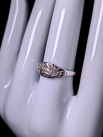 Vintage Celtic Knot Sterling Silver Stackable Band Ring