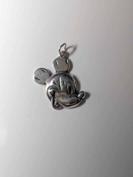 Vintage Disney Mickey Mouse Portrait Sterling Silver Charm
