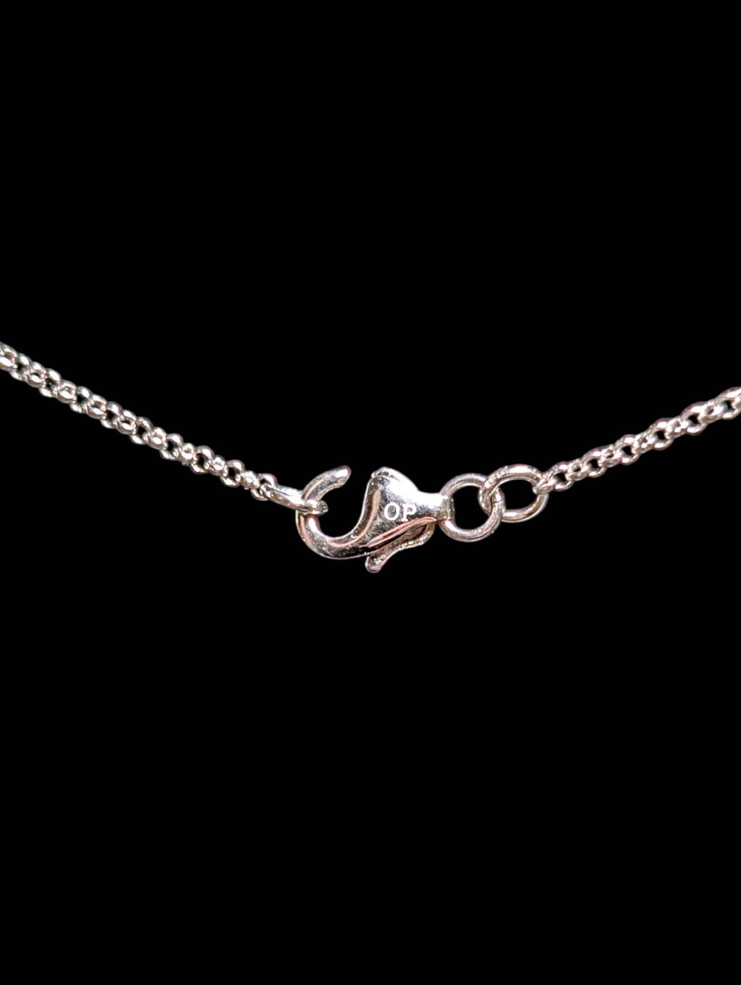 Vintage Genuine Tahitian Black Pearl Solitaire with Simulated Diamond Sterling Silver Drop Pendant Necklace