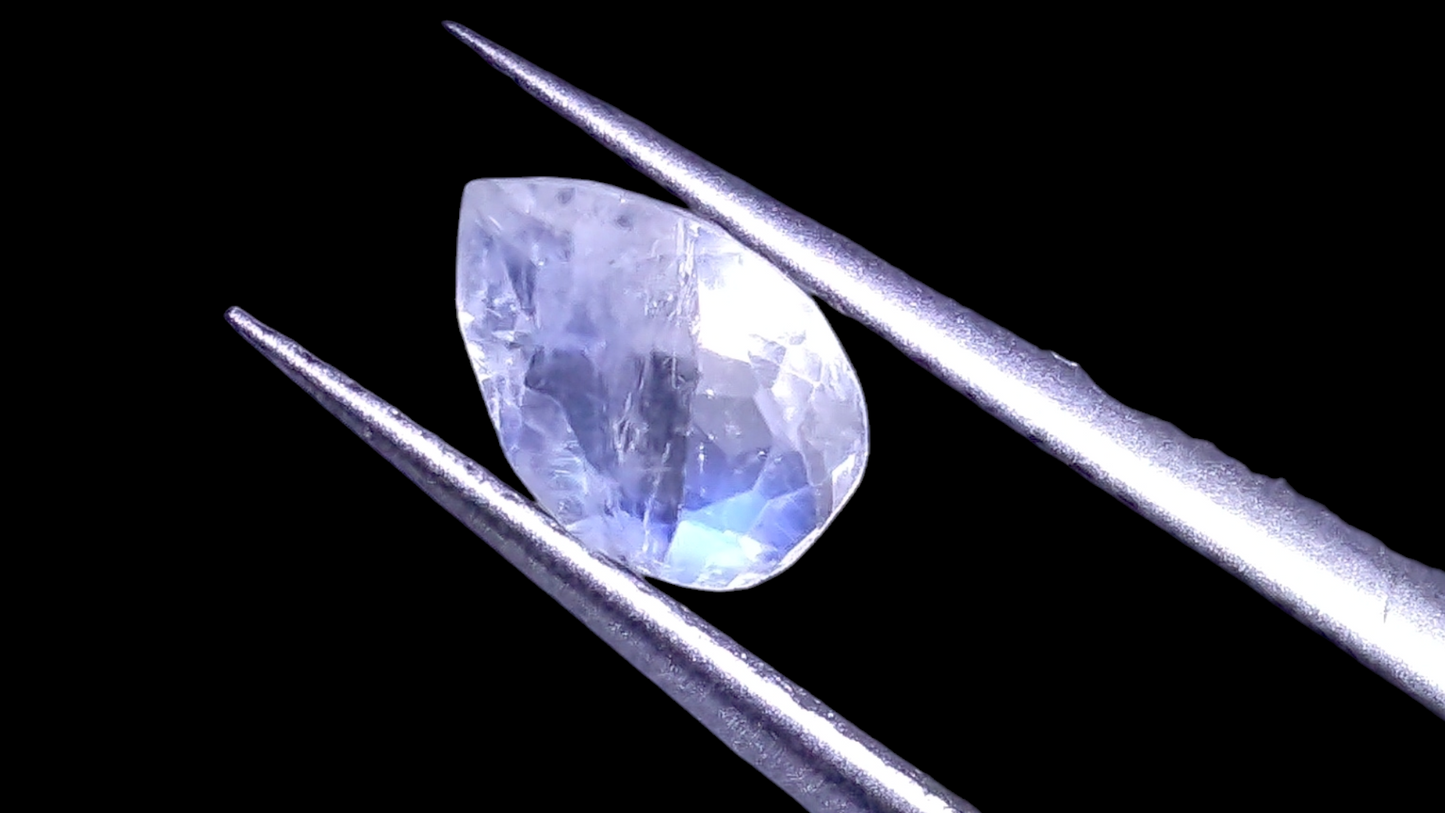 .40 Carat Pear Cut Genuine Rainbow Moonstone Loose Gemstone