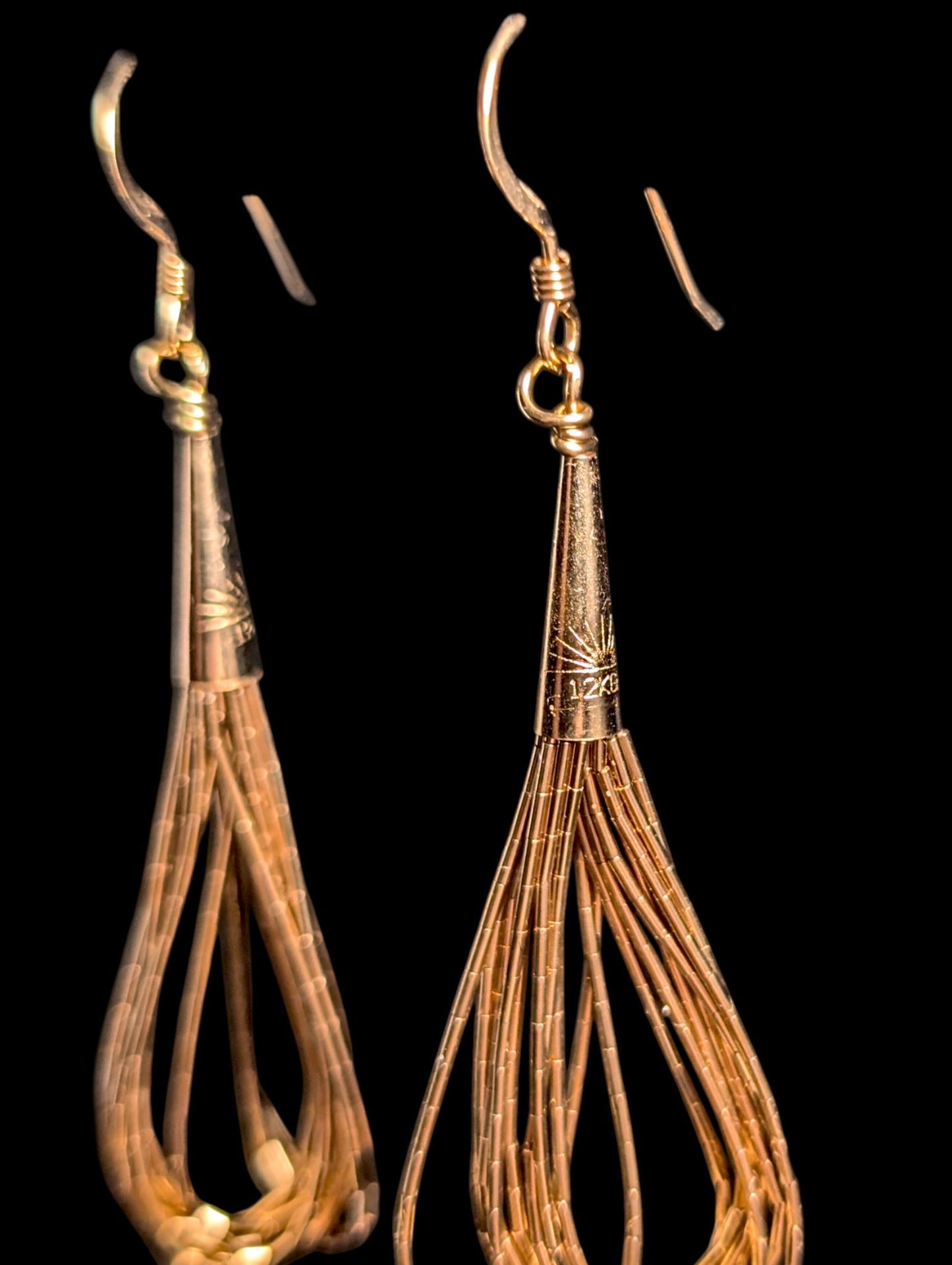Vintage Native Southwest Trading Post 3 Piece Set Liquid Gold Multi Strand 12k GF
