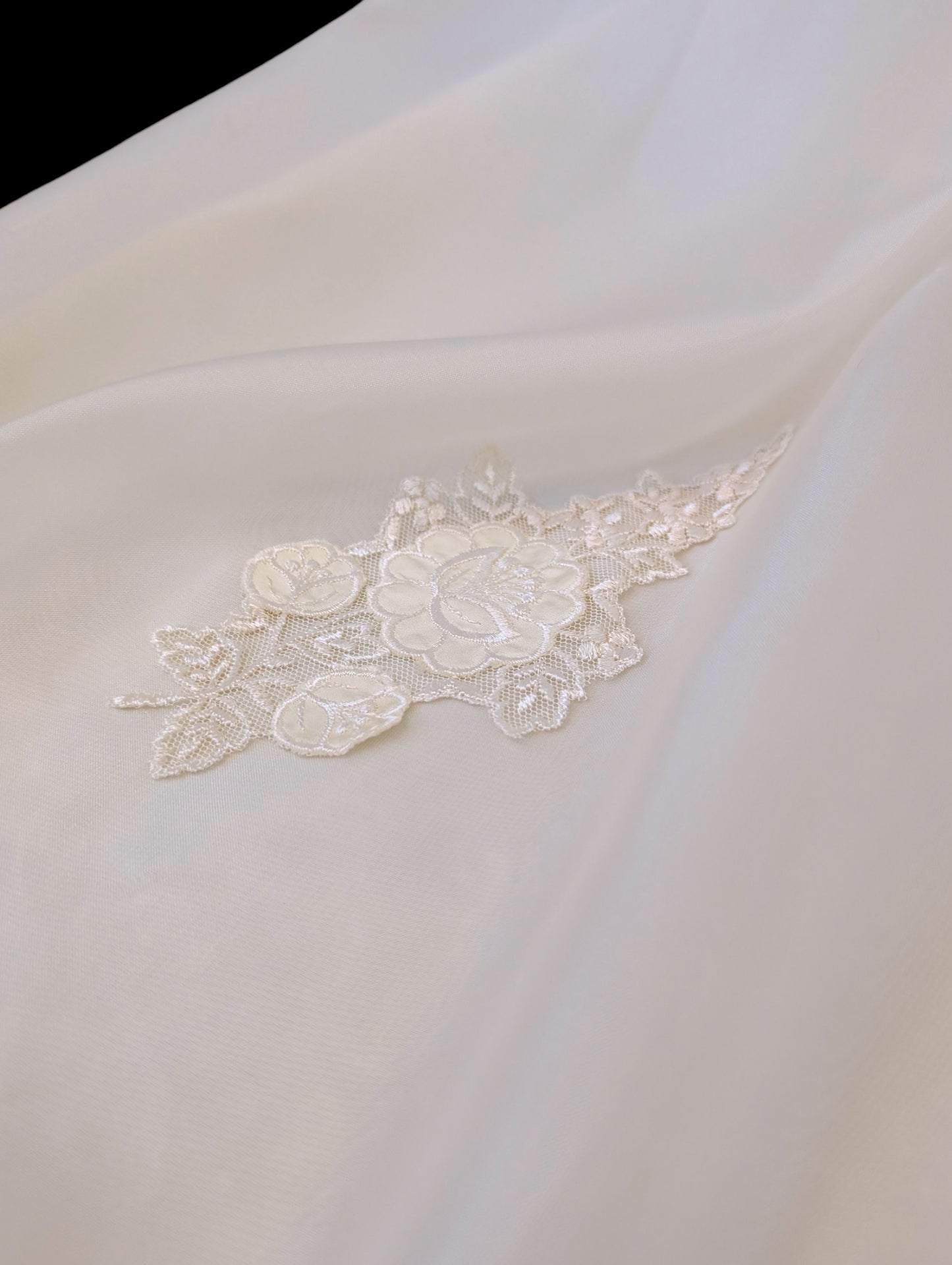 Vintage 1980s Victorian Revival Pearl and Sequin Beaded with Mutton Sleeves Wedding Dress