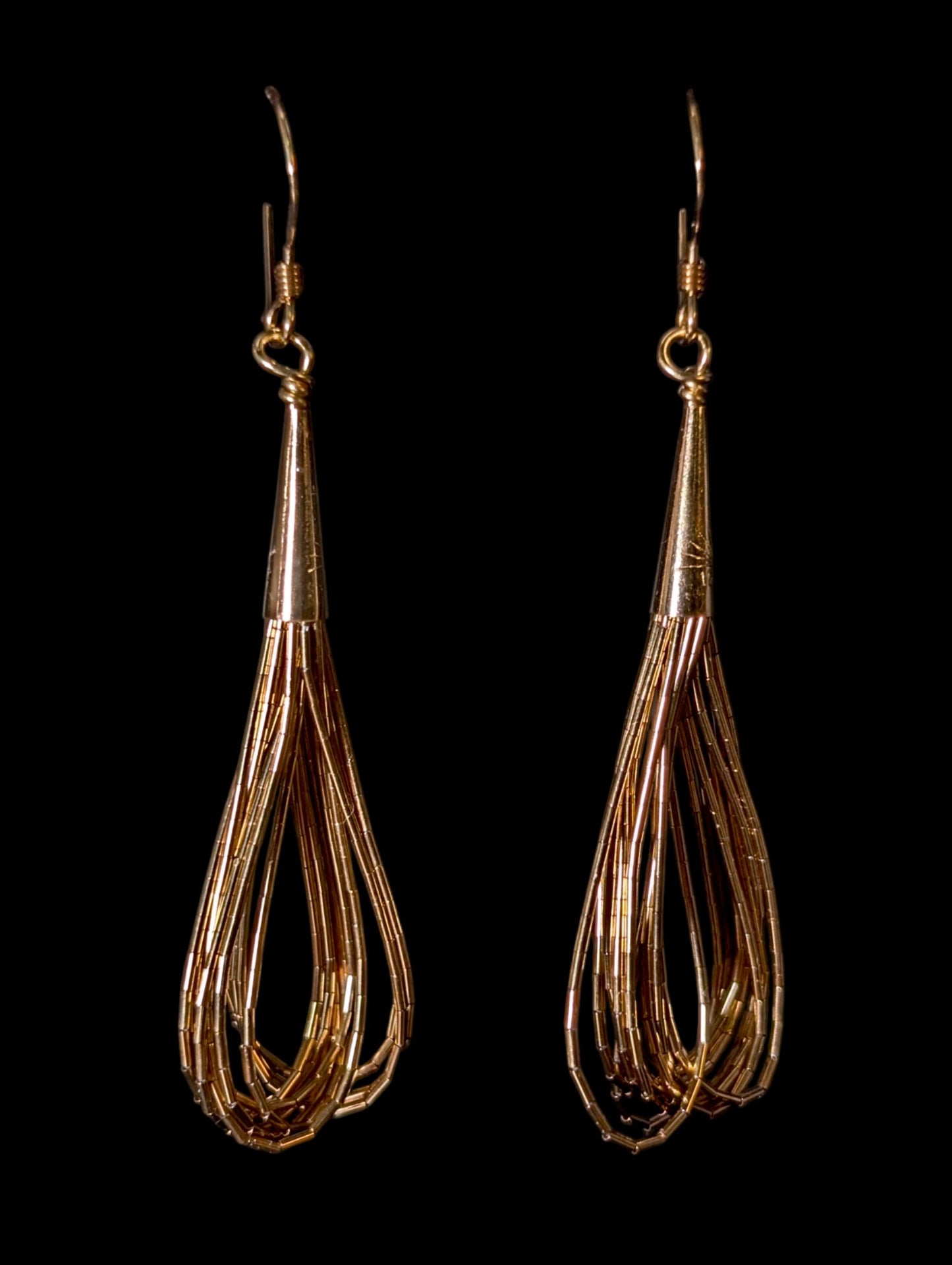 Vintage Native Southwest Trading Post 3 Piece Set Liquid Gold Multi Strand 12k GF