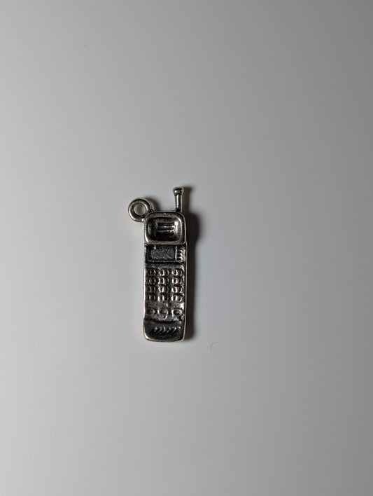 Vintage Handheld Nokia Style Retro Phone Sterling Silver Charm
