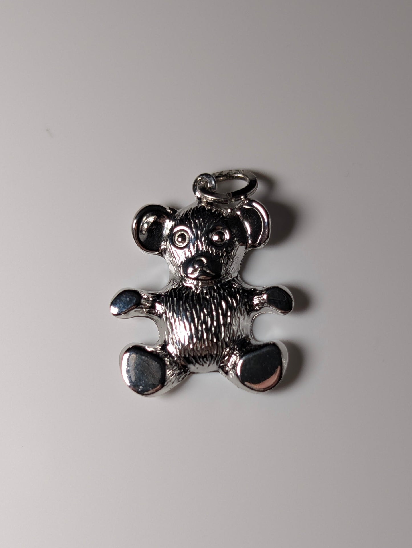 Vintage Detailed Teddy Bear Sterling Silver Charm