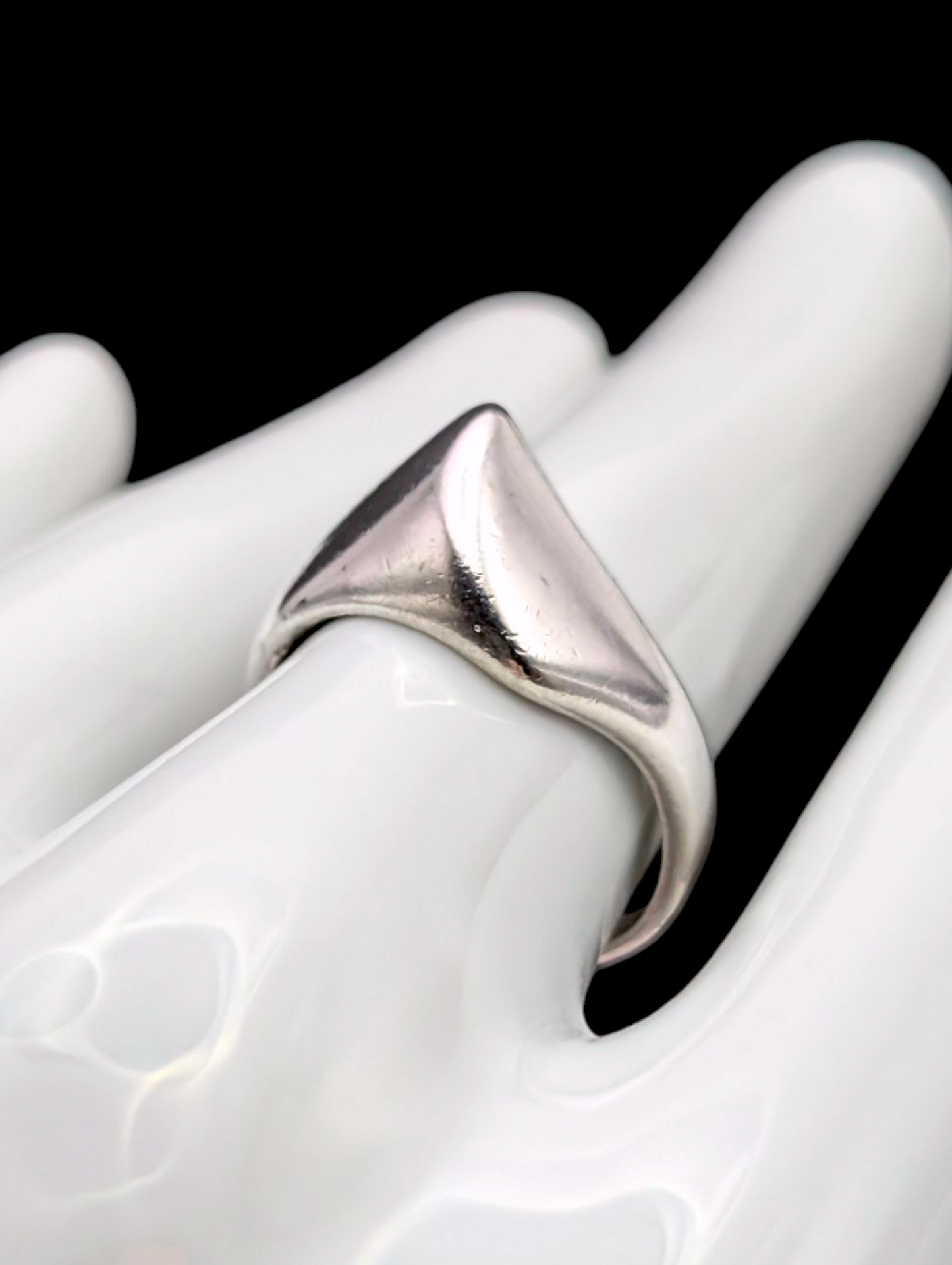 Vintage Mid Century Modern Kabana Sterling Silver Wave Designer Ring