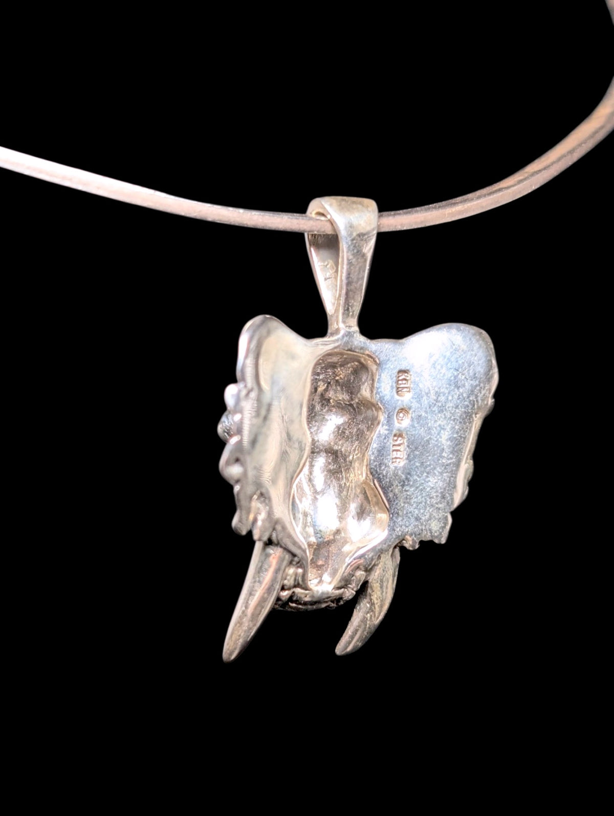 Vintage Large Kabana Lucky Elephant Sterling Silver 14g Pendant