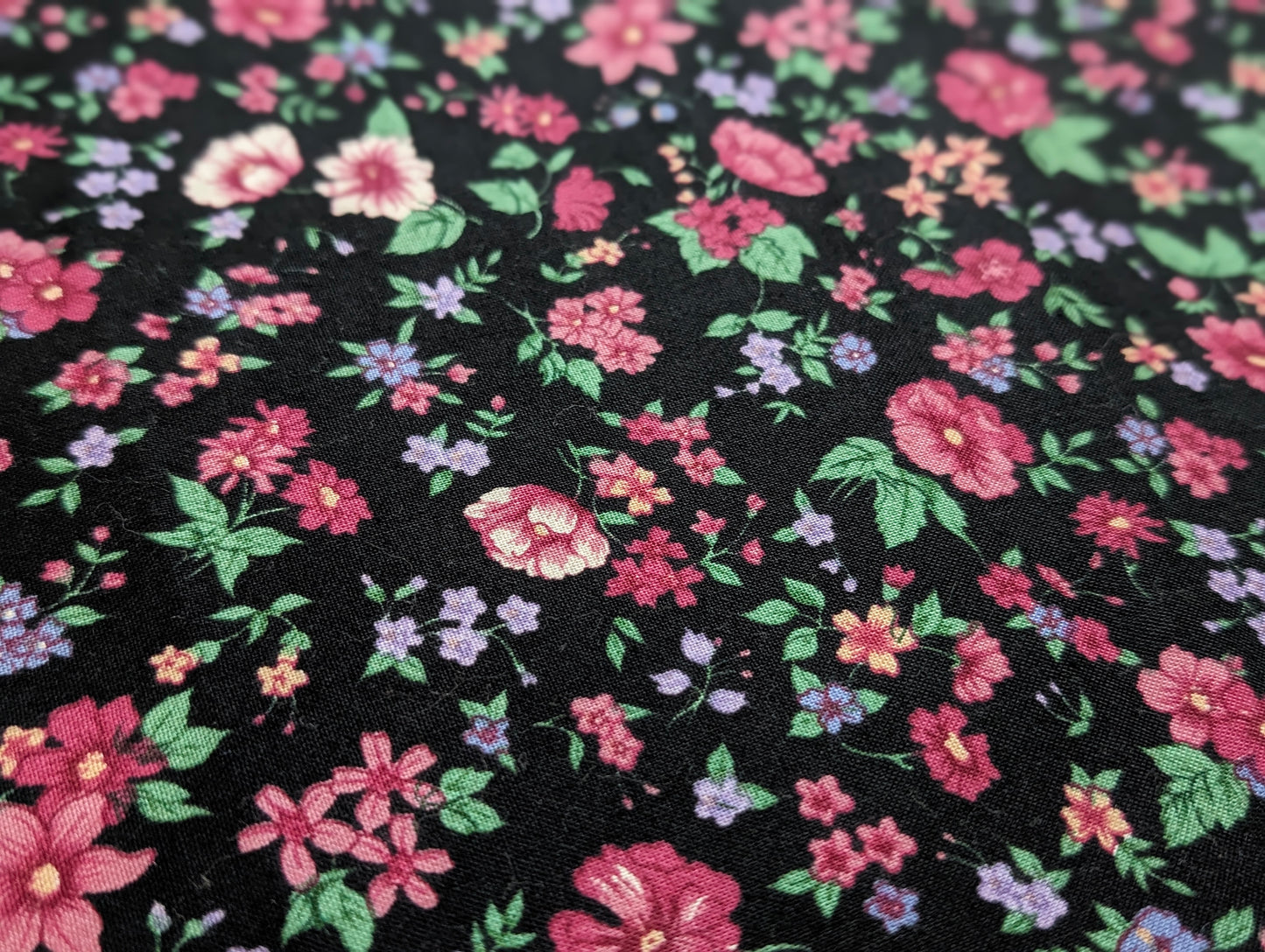 Vintage Fabric - "Independence" Cotton Tropical Flower Fabric By R.E.D.