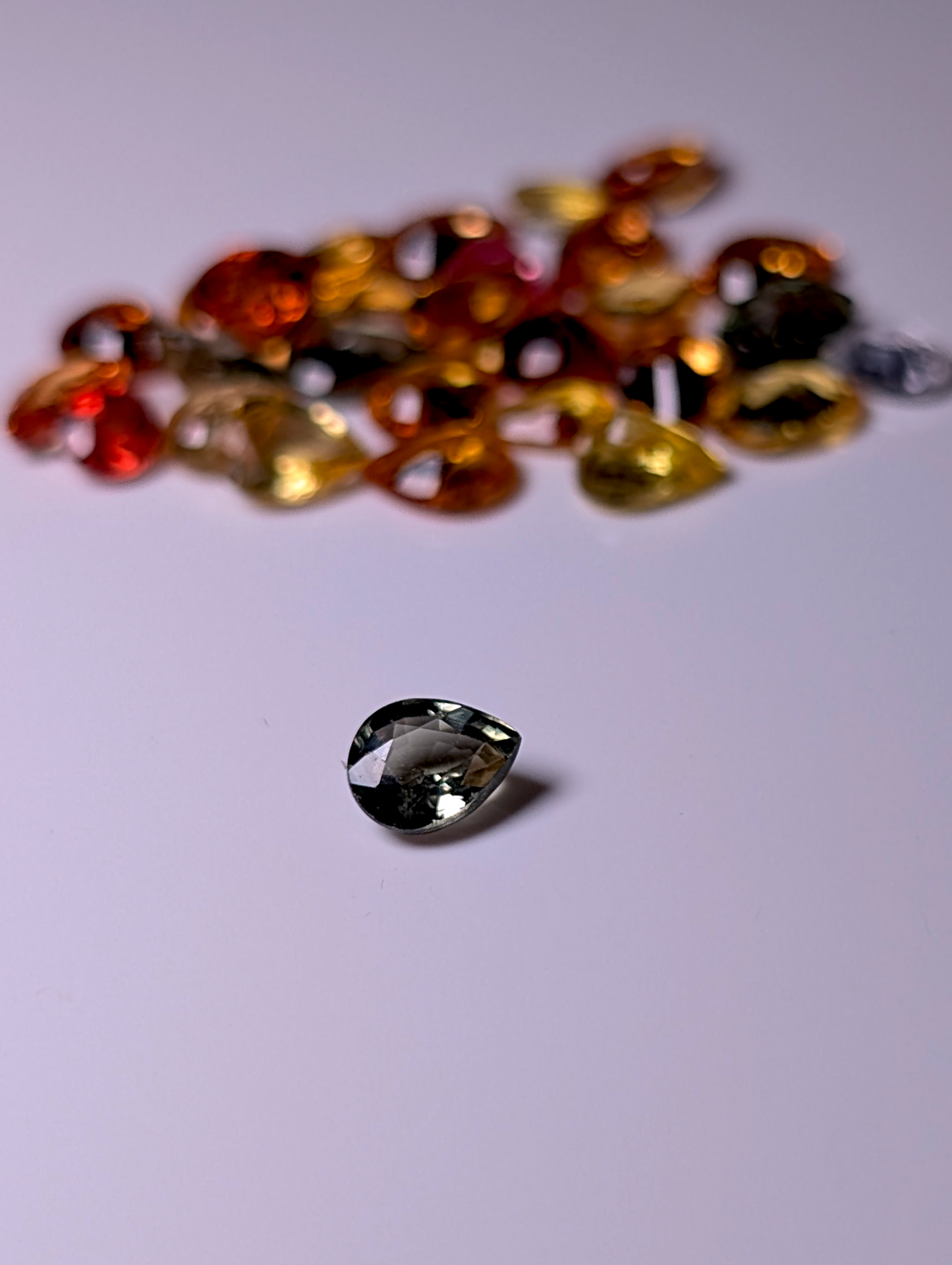 Genuine Green Sapphire Pear Cut .3 - .4 Carat Loose Gemstone